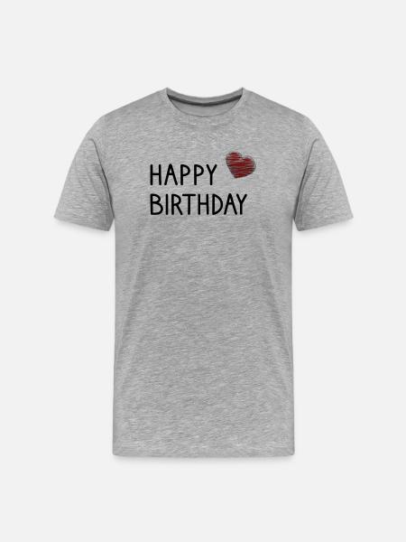 HAPPY BIRTHDAY. HAPPY BIRTHDAY. - Men's Premium Organic T-Shirt - heather grey