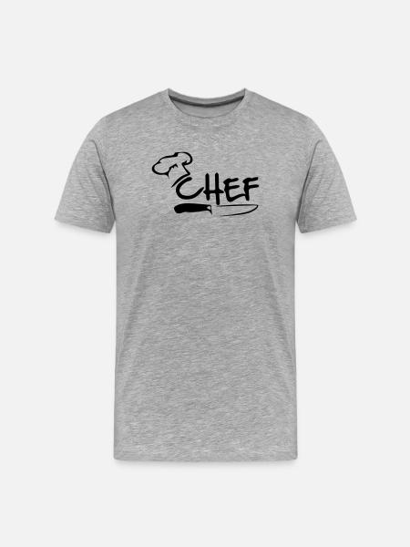 Chef - Men's Premium Organic T-Shirt - heather grey