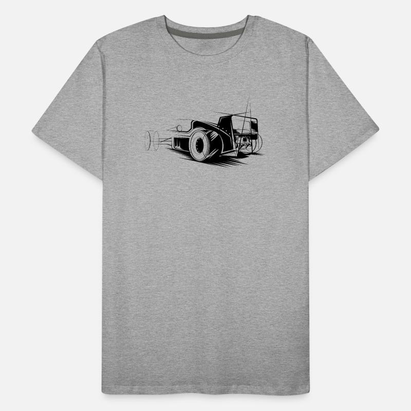 Icône d’illustration de formule Icône de logo de course automobile T-shirt bio Premium Homme