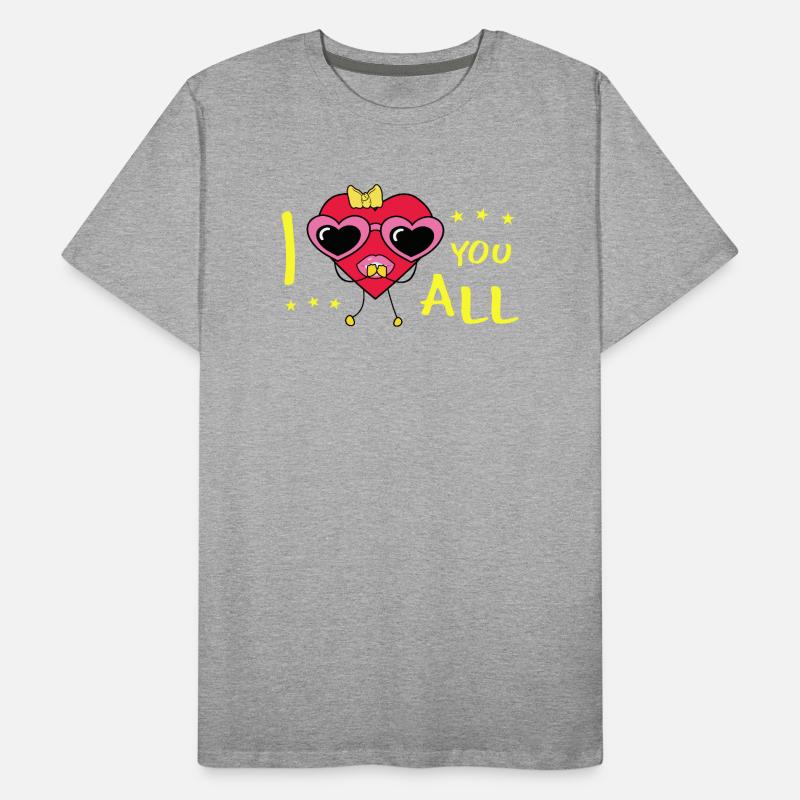 Ich liebe euch alle Männer Premium Bio T-Shirt
