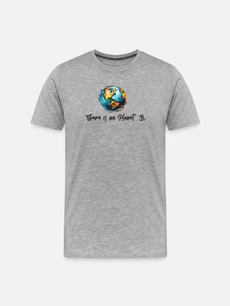 Climate protection No Planet B - Men's Premium Organic T-Shirt - heather grey