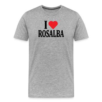t-shirt I love Rosalba t-shirt gift idea - Men's Premium Organic T-Shirt - heather grey - Front - Damien (186cm)