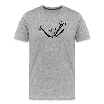 Operation tools - Men's Premium Organic T-Shirt - heather grey - Front - Damien (186cm)