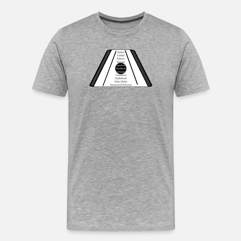 Hackbrett black n white - Männer Premium Bio T-Shirt - Grau meliert