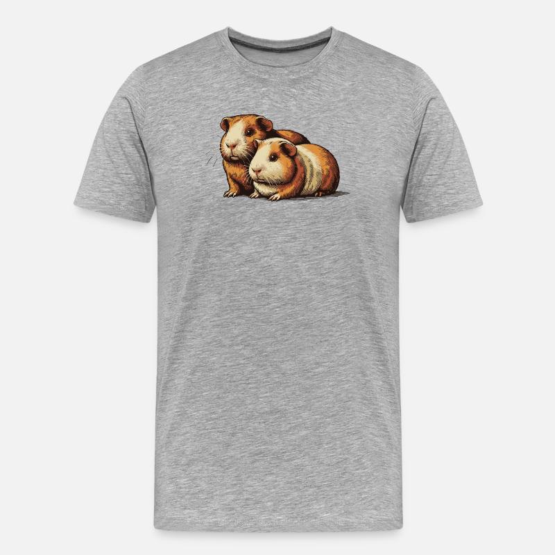 Team Cuteness - Männer Premium Bio T-Shirt - Grau meliert