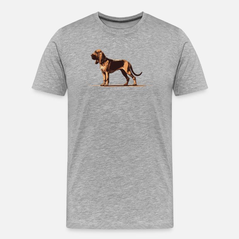 Bluthund - Männer Premium Bio T-Shirt - Grau meliert