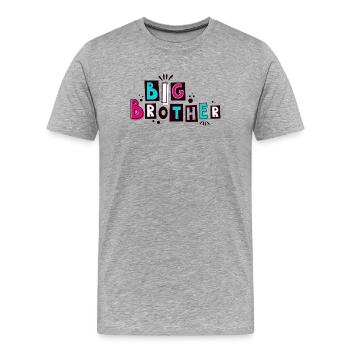 Big Brother - Tenue assortie pour les frères et sœurs - T-shirt bio Premium Homme - gris chiné - Devant - Damien (186cm)