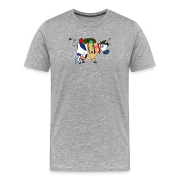 BAVARIAN UNICORN - Scouts - Men's Premium Organic T-Shirt - heather grey - Front - Damien (186cm)