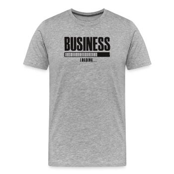 Business Loading Entreprise en ligne Affilié - T-shirt bio Premium Homme - gris chiné - Devant - Damien (186cm)