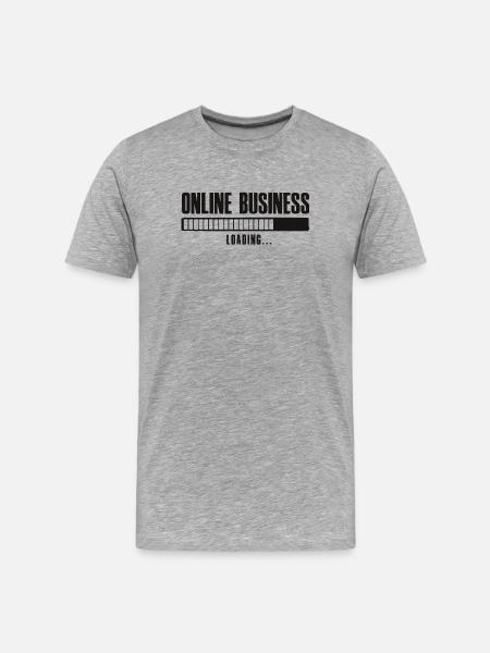 Online Business Loading Online Business Affiliate - Men's Premium Organic T-Shirt - heather grey