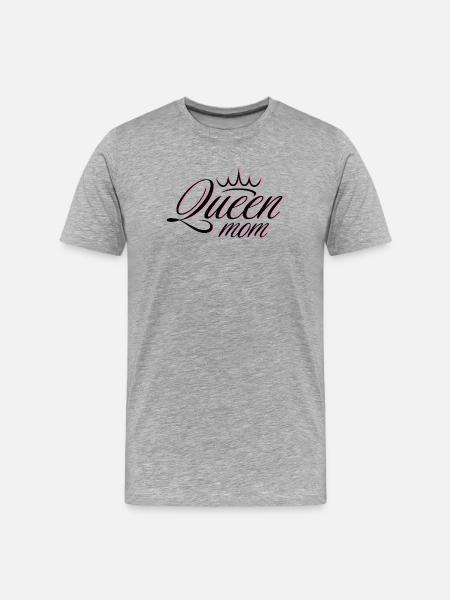 Mutter der Pink and Gold Queen - Männer Premium Bio T-Shirt - Grau meliert