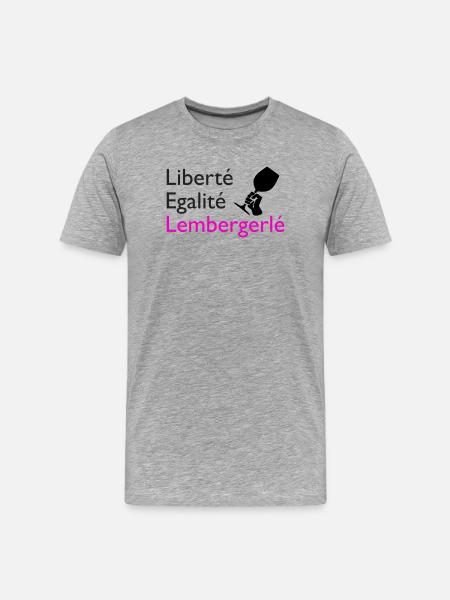 Liberté Egalité Lembergerlé - Männer Premium Bio T-Shirt - Grau meliert