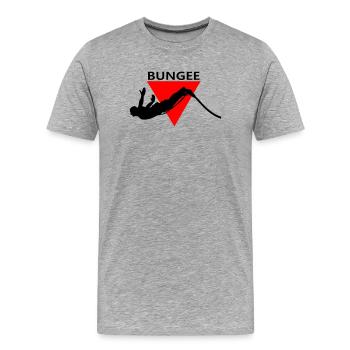 Saut - T-shirt bio Premium Homme - gris chiné - Devant - Damien (186cm)