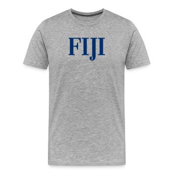 Fiji - Fiji - Islands - Pacific - South Seas - Men's Premium Organic T-Shirt - heather grey - Front - Damien (186cm)