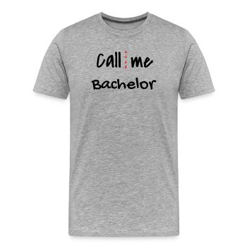 Licence Diplôme 2026 - T-shirt bio Premium Homme - gris chiné - Devant - Damien (186cm)
