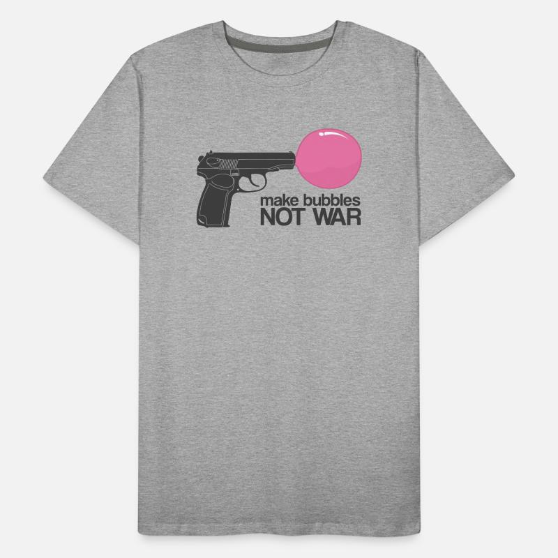 Make Bubbles Not War – Funny Ironic Gun Männer Premium Bio T-Shirt