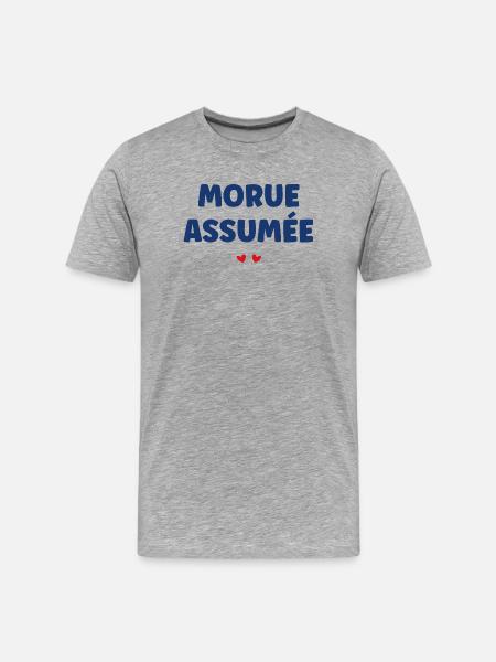 Cod assumed: Sea humour - Men's Premium Organic T-Shirt - heather grey