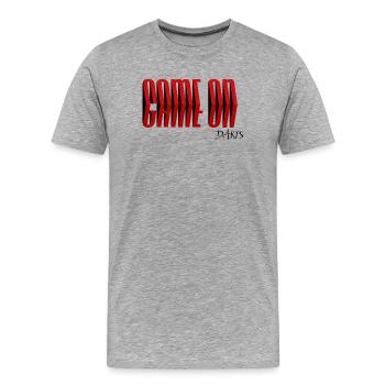 game on darts - Men's Premium Organic T-Shirt - heather grey - Front - Damien (186cm)