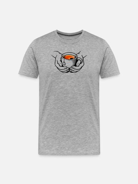 Cup - Men's Premium Organic T-Shirt - heather grey