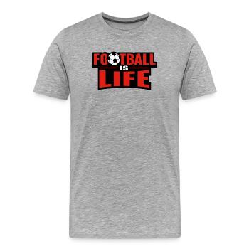 Football_is_life - T-shirt bio Premium Homme - gris chiné - Devant - Damien (186cm)
