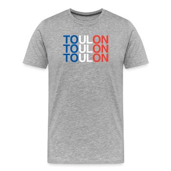 Toulon France Frankreich - Männer Premium Bio T-Shirt - Grau meliert - Vorne - Damien (186cm)