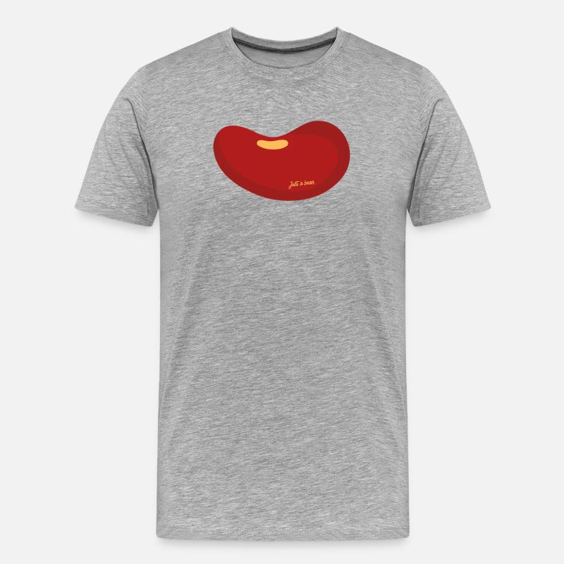 Nur eine Bohne - Männer Premium Bio T-Shirt - Grau meliert