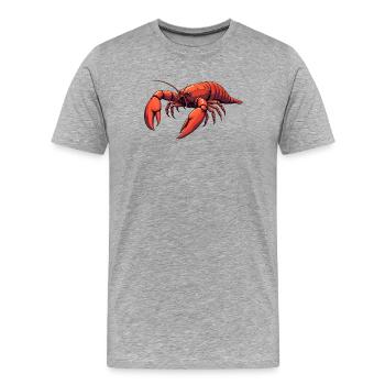 Homard - T-shirt bio Premium Homme - gris chiné - Devant - Damien (186cm)
