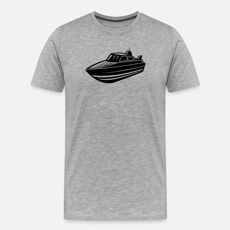 Jetboot - Männer Premium Bio T-Shirt - Grau meliert