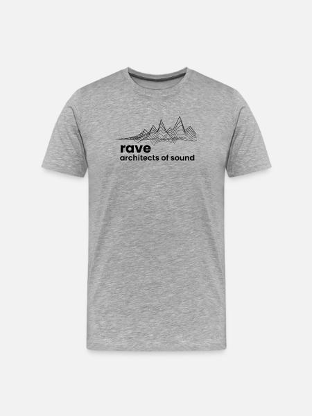 Rave Architects of Sound - Männer Premium Bio T-Shirt - Grau meliert