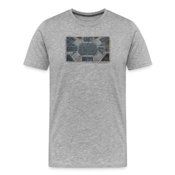 Géométrie des intersections urbaines - T-shirt bio Premium Homme - gris chiné - Devant - Damien (186cm)