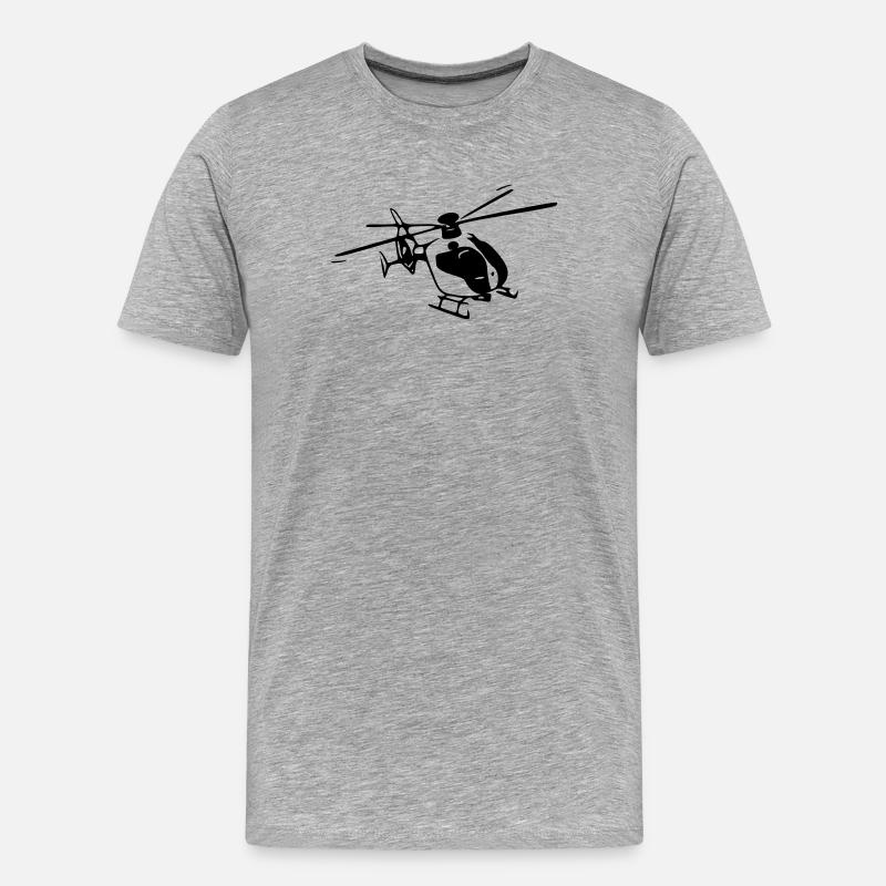 Schirm - Luftrettung - Männer Premium Bio T-Shirt - Grau meliert
