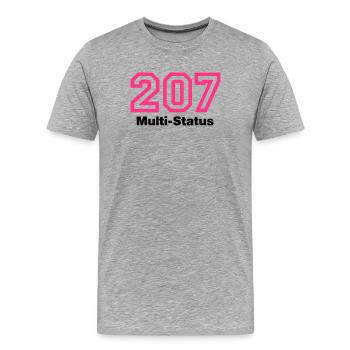 Error 207 Multi-Status - Männer Premium Bio T-Shirt - Grau meliert - Vorne - Damien (186cm)