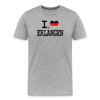I love gain - Men's Premium Organic T-Shirt - heather grey - Front - Damien (186cm)