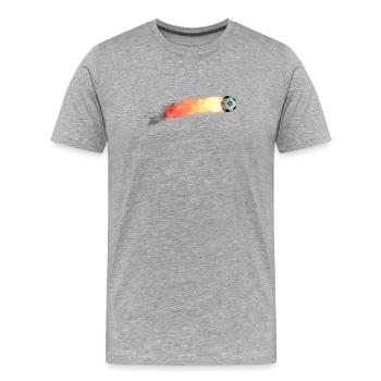 Flammenball Sprint - Männer Premium Bio T-Shirt - Grau meliert - Vorne - Damien (186cm)