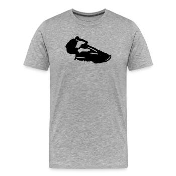 Jetski - Männer Premium Bio T-Shirt - Grau meliert - Vorne - Damien (186cm)