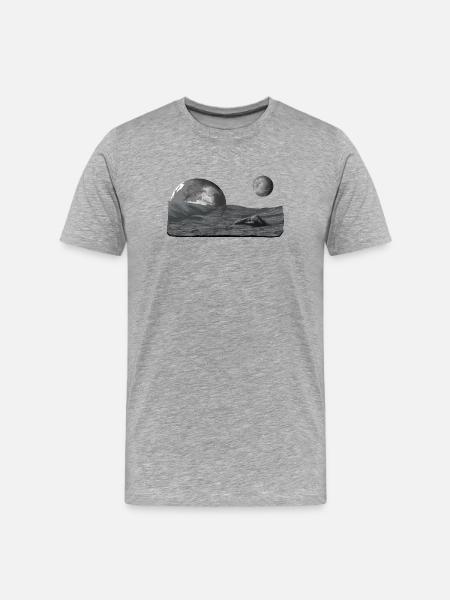 space - Men's Premium Organic T-Shirt - heather grey