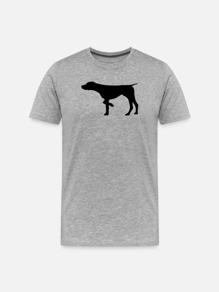 German Shorthaired Pointer - Men's Premium Organic T-Shirt - heather grey