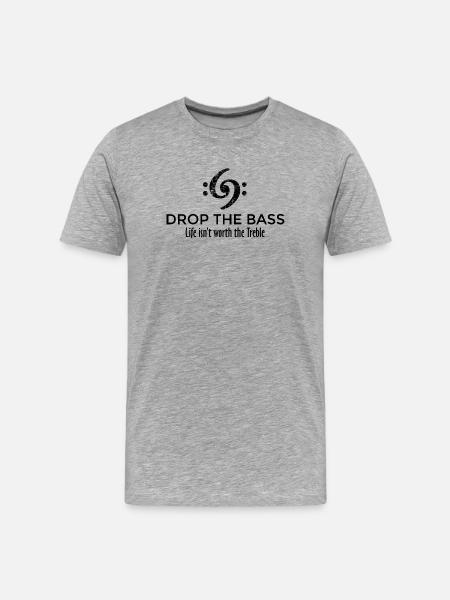Drop the Bass 69 Vintage Black (EU) - Men's Premium Organic T-Shirt - heather grey