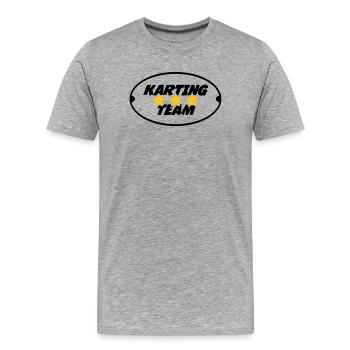 Go-Kart / Karting / Kart / Fahrer - Männer Premium Bio T-Shirt - Grau meliert - Vorne - Damien (186cm)