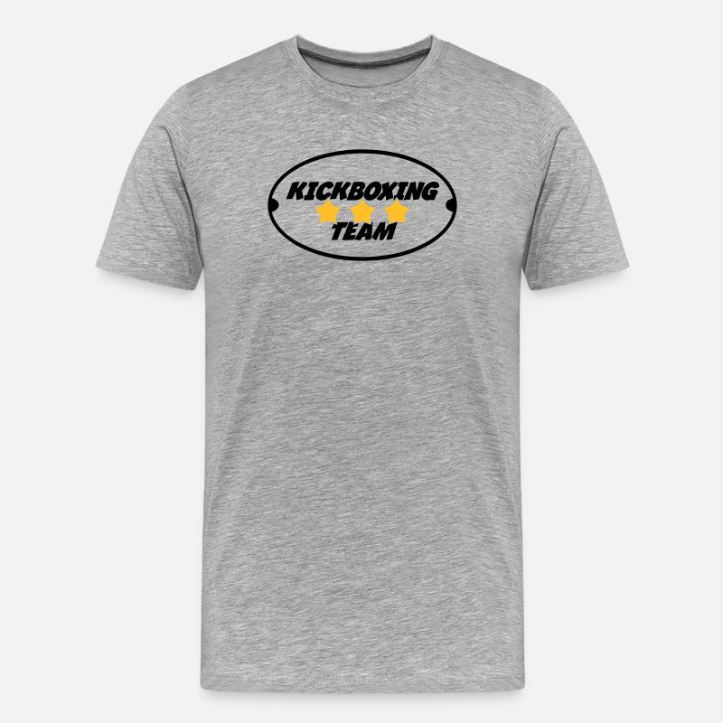 Kickboxen / Kickboxing / Kickboxer / Kick Boxing - Männer Premium Bio T-Shirt - Grau meliert