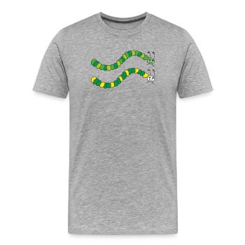 chenilles - T-shirt bio Premium Homme - gris chiné - Devant - Damien (186cm)