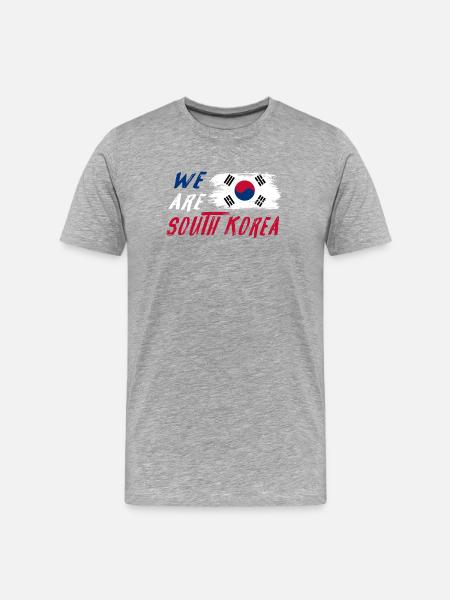 We are South Korea - Men's Premium Organic T-Shirt - heather grey