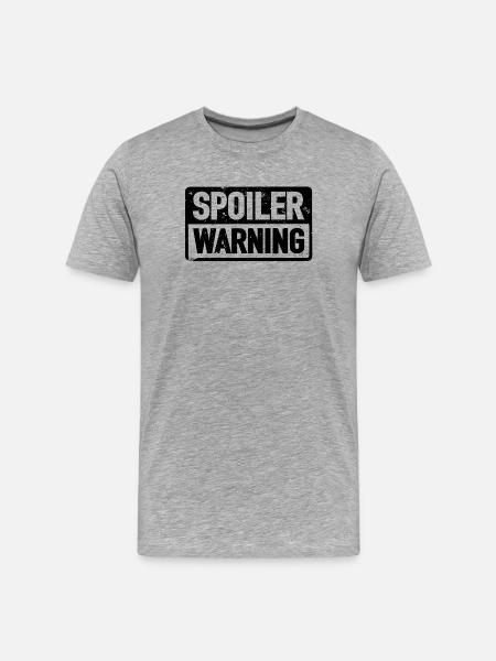 biograf, serie, spoiler, film - Herre Premium T-shirt økologisk - grå meleret