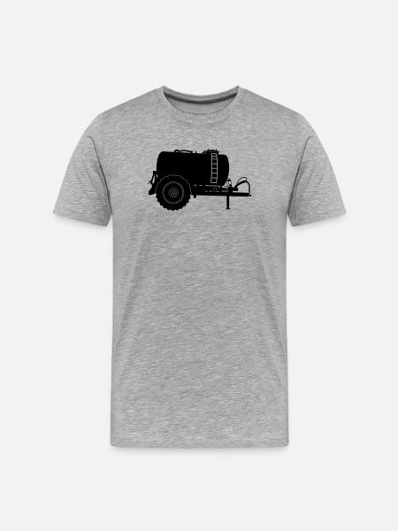 Machine d’élevage de citernes vautours - T-shirt bio Premium Homme - gris chiné