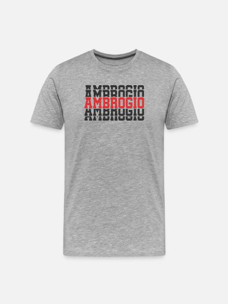 t-shirt Ambrogio gift t-shirt stacked text - Men's Premium Organic T-Shirt - heather grey