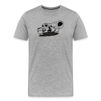 Leopard - Men's Premium Organic T-Shirt - heather grey - Front - Damien (186cm)