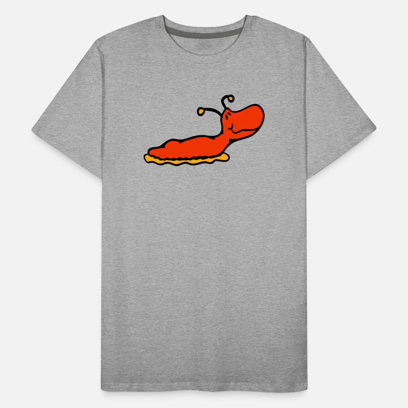 Slug snail without shell smiles Men's Premium Organic T-Shirt