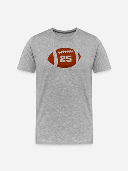 Rugby Nummer 25 - 25. Rugby-Jubiläum - Männer Premium Bio T-Shirt - Grau meliert