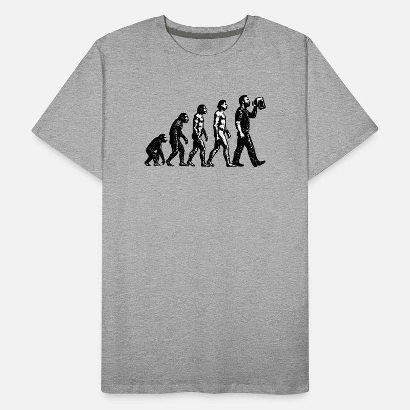 Evolution zum Biertrinker Grunge Design Männer Premium Bio T-Shirt