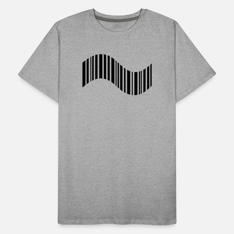 Code-barres en forme ondulée T-shirt bio Premium Homme